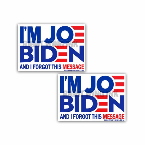 Funny Joe Biden Bumper Stickers 6" wide 2pack eBay