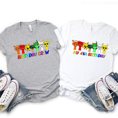 Sprunki Birthday Shirt Personalized Kids Crew Custom Game Tee for Kids