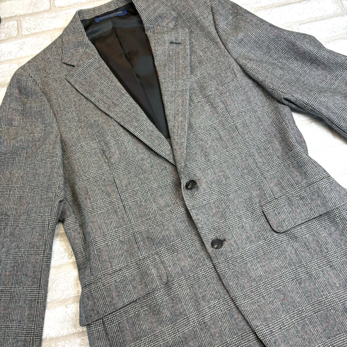 Brooks Brothers Men's Suit Blazer Jacket Size 40 Large Padded Shoulder Plaid
