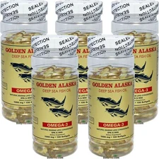 5 x 100 Softgels Alaska Deep Sea Omega-3 Fish Oil EPA DHA