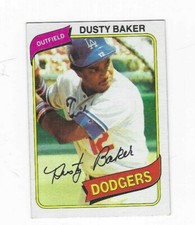 1980 TOPPS DUSTY BAKER #255 LOS ANGELES DODGERS