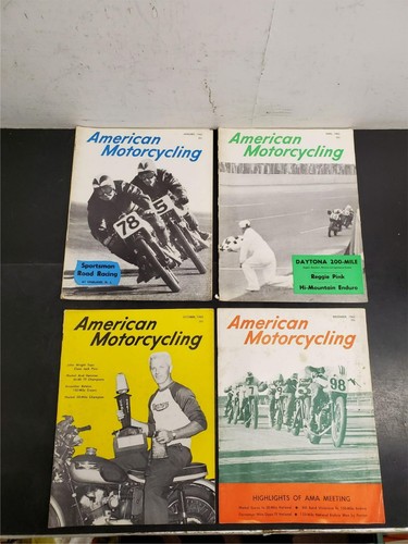 4 Vtg American Motorcycling Magazines '62-Sportsman Road Racing-Daytona ...