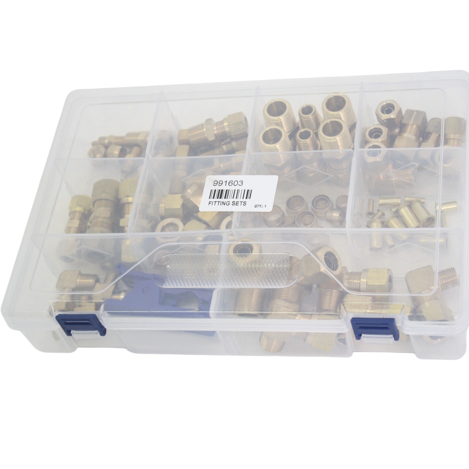 Air Brake Line Fitting Kit DOT 1/8" 1/4" 3/8" 1/2" Nylon Tube Cutter 84