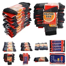Mens 1 & 3 Pairs Lot 10-13 Thermal Socks Winter Warm Heated Thick Heavy Boots