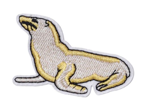 Seal Applique Patch Marine Mammal Iron on Embroidered W2.4" patch 3330