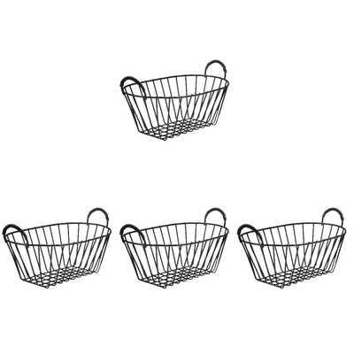  4 stücke Hohl Eisen Draht Lagerung Korb Draht Metall Korb Lagerung Organizer