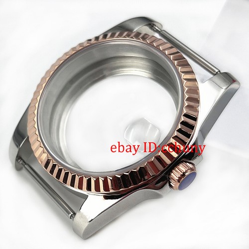 36mm black/gold/rose gold/silver watch case sapphire fit NH35 ETA2824 PT5000 - Picture 33 of 54
