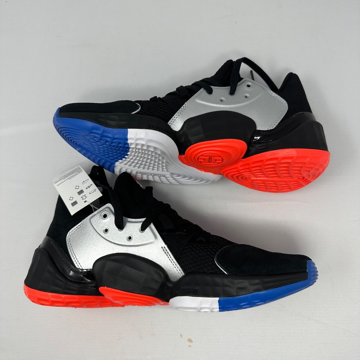 adidas Harden Vol. 4 Mens 10 Black Red Blue Basketball Shoes