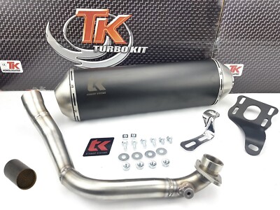 Turbokit Edelstahl Auspuff TGB X MOTION SYM CITYCOM GTS JOYMAX 300 Auspuffanlage