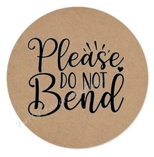 PLEASE DO NOT BEND KRAFT ENVELOPE SEALS LABELS STICKERS SMALL BUSINESS