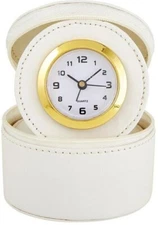 Analogue Travel Alarm Clock  Small portable clock zips into its own case NEW