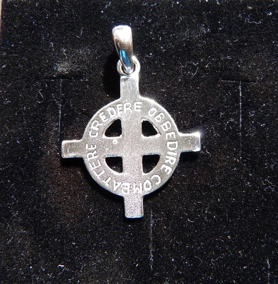 CROCE CELTICA incisa celtic cross Ciondolo in argento 925 -sterling silver