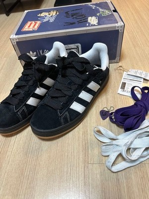 Korn x adidas Originals Campus 00s IG0792 Black White Gum Men's US9.5 UK9 Used