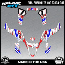 Graphics Kit for Suzuki ATV LTZ400 (2003-2008) Razor Series - RED
