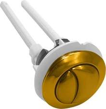 38mm/1.5Inch Dual Flush Toilet Button Kit - Water-Saving Push Valve Gold 