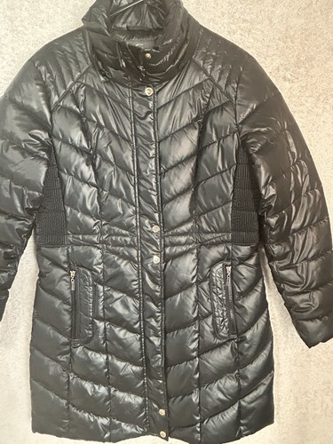 Gallery Women’s Black Knee Length Puffer Coat Size Medium. Warm Capsule Winter - Bild 9 von 10