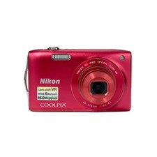 Nikon COOLPIX S3300 RED 6x Zoom 16.0MP Digital Camera NIKKOR Glass 85 NEW s7