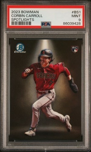 2023 Bowman Chrome Corbin Carroll #BS-1 Spotlights Rookie RC Diamondbacks PSA 9