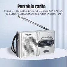 Portable Mini Pocket Travel AM FM Radio Battery Powered Built-in Speaker Stere
