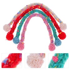  8 PCS Tiny Scarves for Crafts Diy Christmas Ornaments Dollhouse Supplies Making