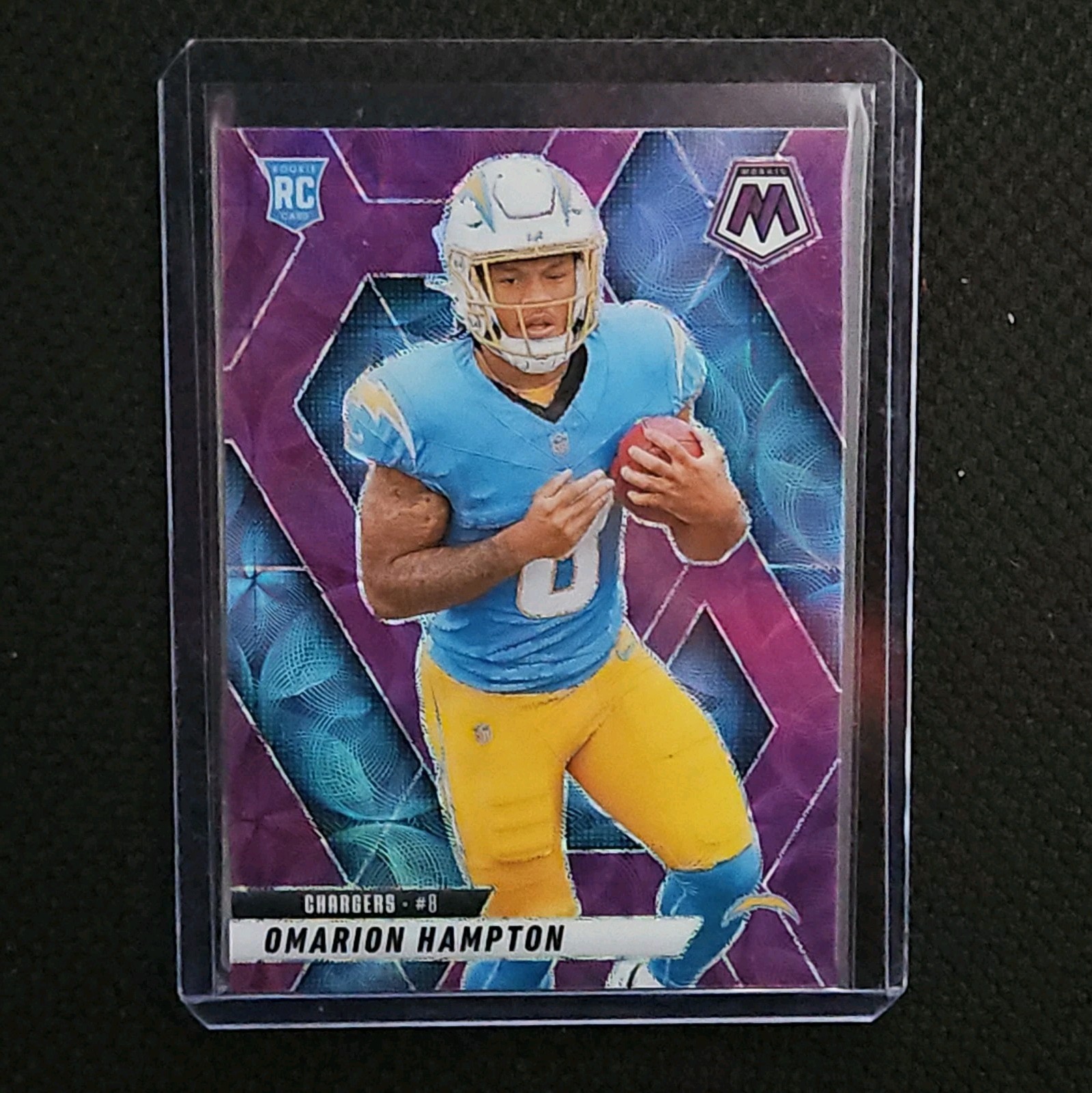 2025 Panini Mosaic Omarion Hampton RC #335 Mosaic Purple Scope