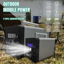 400W 200W AC Portable Power Station Camping Battery Bank Phone Battery Charger