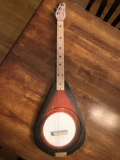 Jamjo 3 string acoustic/electric resonator "cigar box" style guitar