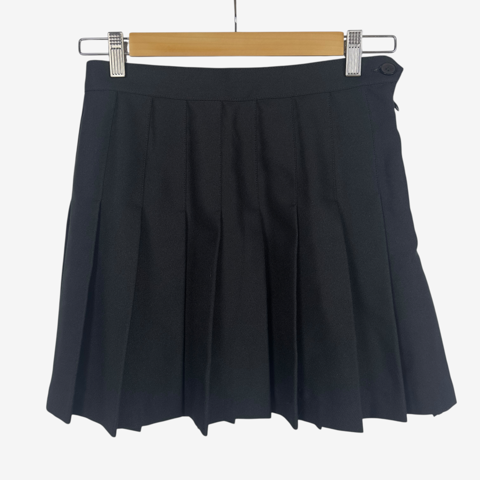 American Apparel Black Pleated Mini Skirt Womens M Made in USA Preppy Academia