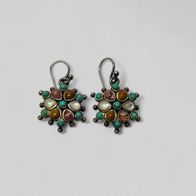 Barse Sterling 925 Silber Multigemstone Ohrhänger - 0,36