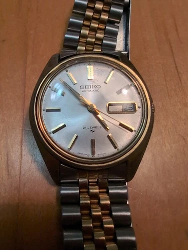 Vtg Seiko 7006 -8000 21 Jewels Automatic Wrist Watch Running But Reed