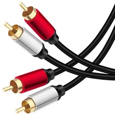 Braided 3ft RCA Audio Cable - Dual Shielded, Perfect for Home Theater  Gaming