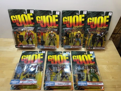 Complete Set Of 7 GI JOE EXTREME BALLISTIC Lt Stone 1995 G.I. JOE