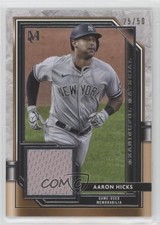 2021 Topps Museum Collection Meaningful Material Relics 25/50 Aaron Hicks 12kg