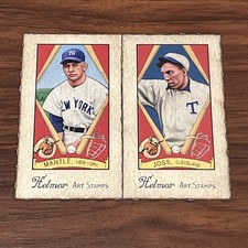 2016 Helmar Art Stamps Mickey Mantle / Addie Joss NY Yankees / Cleveland RARE!!!