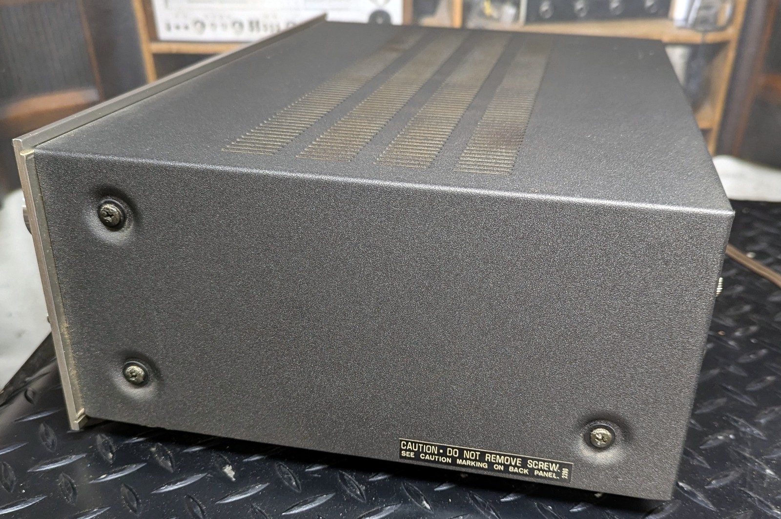 Kenwood KA-5700 integrated amplifier with analog watt meters. Classic silver