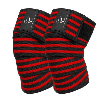 Knee Wraps for Weightlifting 2 Pack 72" Flexible Support for Powerlifting - Image 1 of 4