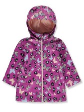 Pink Platinum Girls' Butterfly Rain Coat Color: coral Size: 4