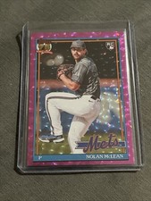 NOLAN MCLEAN Rookie SP - 2026 Topps Series 1 PINK Crackle Foil #T91-63 Mets RC