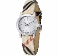 Brand New Burberry BU9212 Haymarket Check Stainless Steel 26mm Women's Watch
