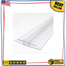 2in x 96in x1/4in Polycarbonate Multi-Wall H-Channel 6mm Clear Panel Joiner Trim