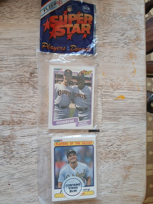 1990 Fleer Super Star Players of the Decade Unopened Pack 