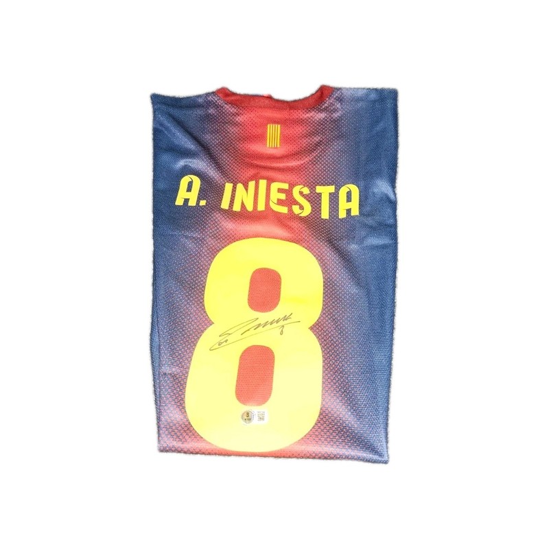 Andres Iniesta Hand Signed FC Barcelona Nike Authentic Soccer Jersey  - Beckett