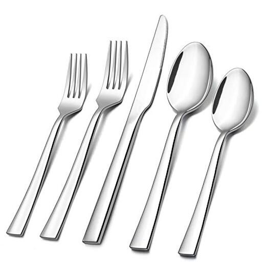 60-Piece Silverware Set,  Stainless Steel Flatware Set Service for 60 Pieces