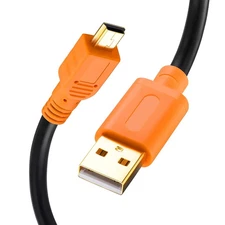 Mini USB Cable - 12Ft, USB 2.0 Type a to Mini B Cable for Gopro Hero 3+, Cell Ph
