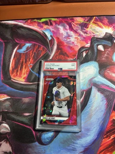 2025 Panini Prizm - Roman Anthony, Roman Anthony #266 Red Ice Prizm (RC)