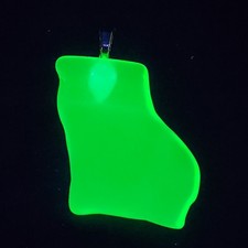 Handmade Uranium Tumbled Sea Glass Pendant with Metal Bail Multiple Listings 