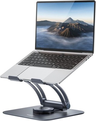 Laptopständer Aluminium drehbar schwenkbar höhenverstellbar anthrazit Nulaxy