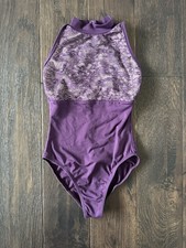 Child Floral Lace Mock Neck Tank Leotard Size MC