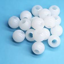 Wei&szlig; Silikon Kugeln Rund mit Loch Bouncy Ball Silikon Ventilkugeln 15-135 mm