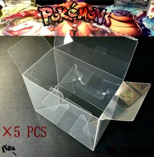 Pokemon Booster Box Plastic Protector Case  5pc - Best Clear Protective Display